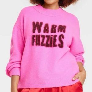 A New Day Women’s Graphic Pullover Sweater ‘Warm Fuzzies’